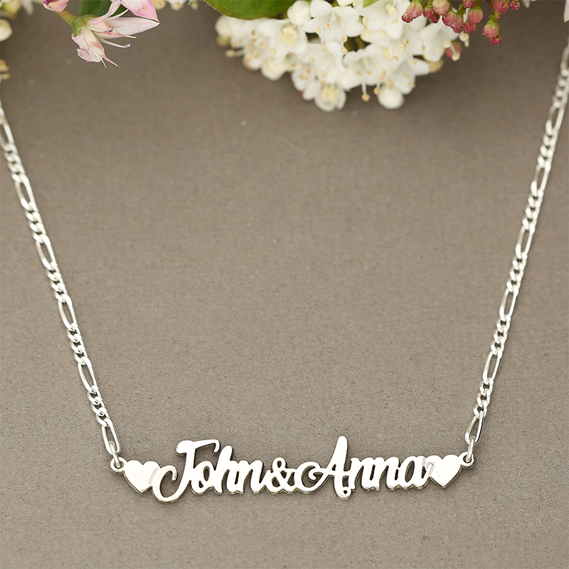 Name Necklace With Hearts Price Depends On Selection Beautiful Moments Jewellery