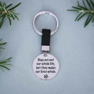 A round stainless steel keyring. Choose your own engraving