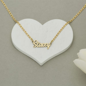 Gold Name Necklace (Price depends on options)