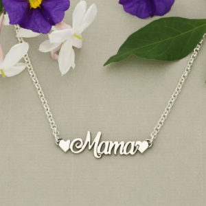 A Silver Mama Charm Necklace